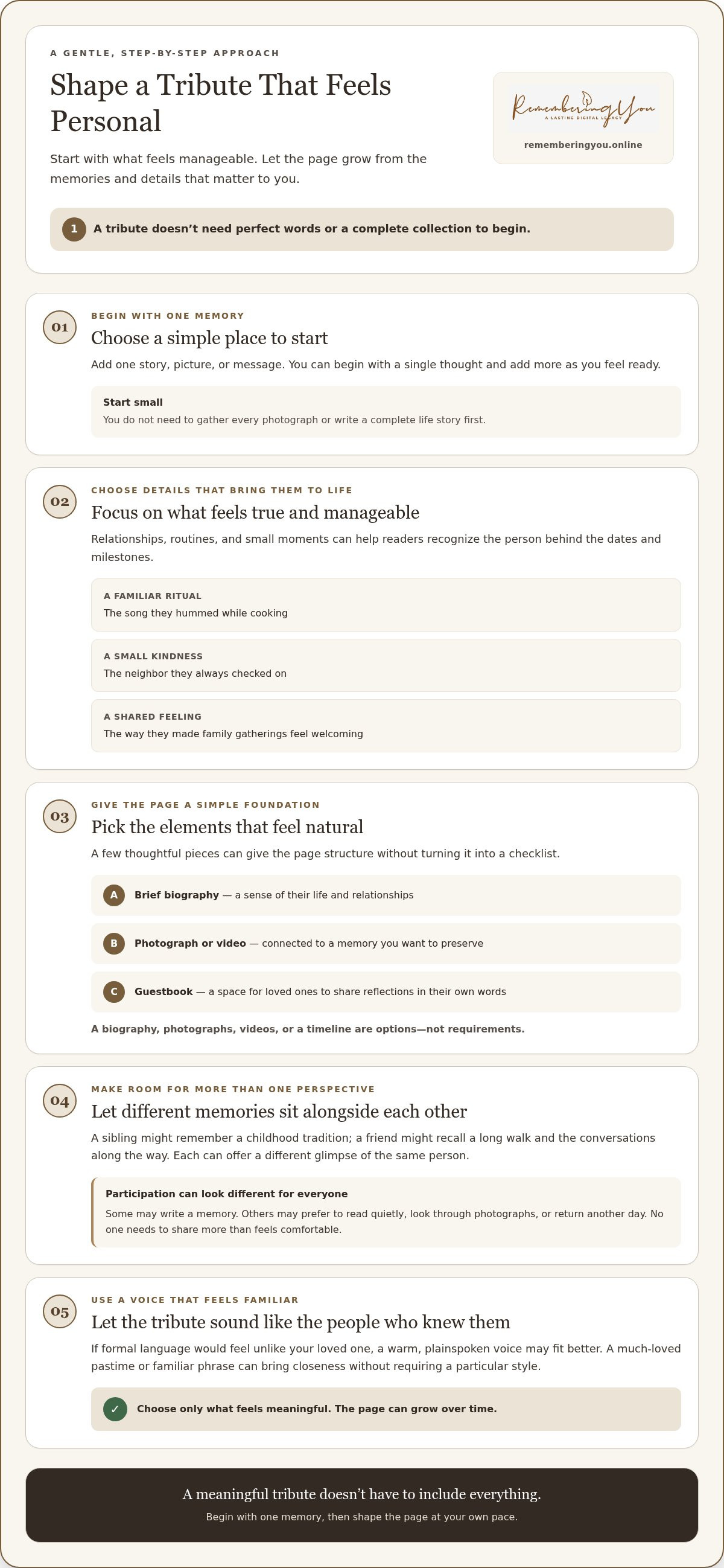 Create a tribute page